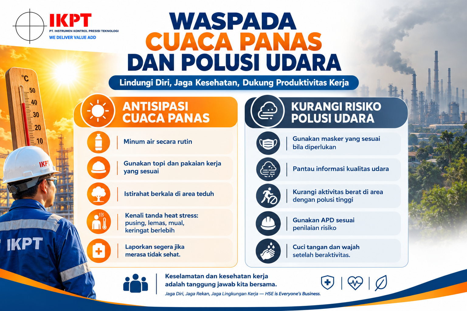 Waspada Cuaca Panas dan Polusi Udara di Lingkungan Kerja